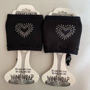 Wine Wrap (2) with Hearts - Perfect for Valentine's Day